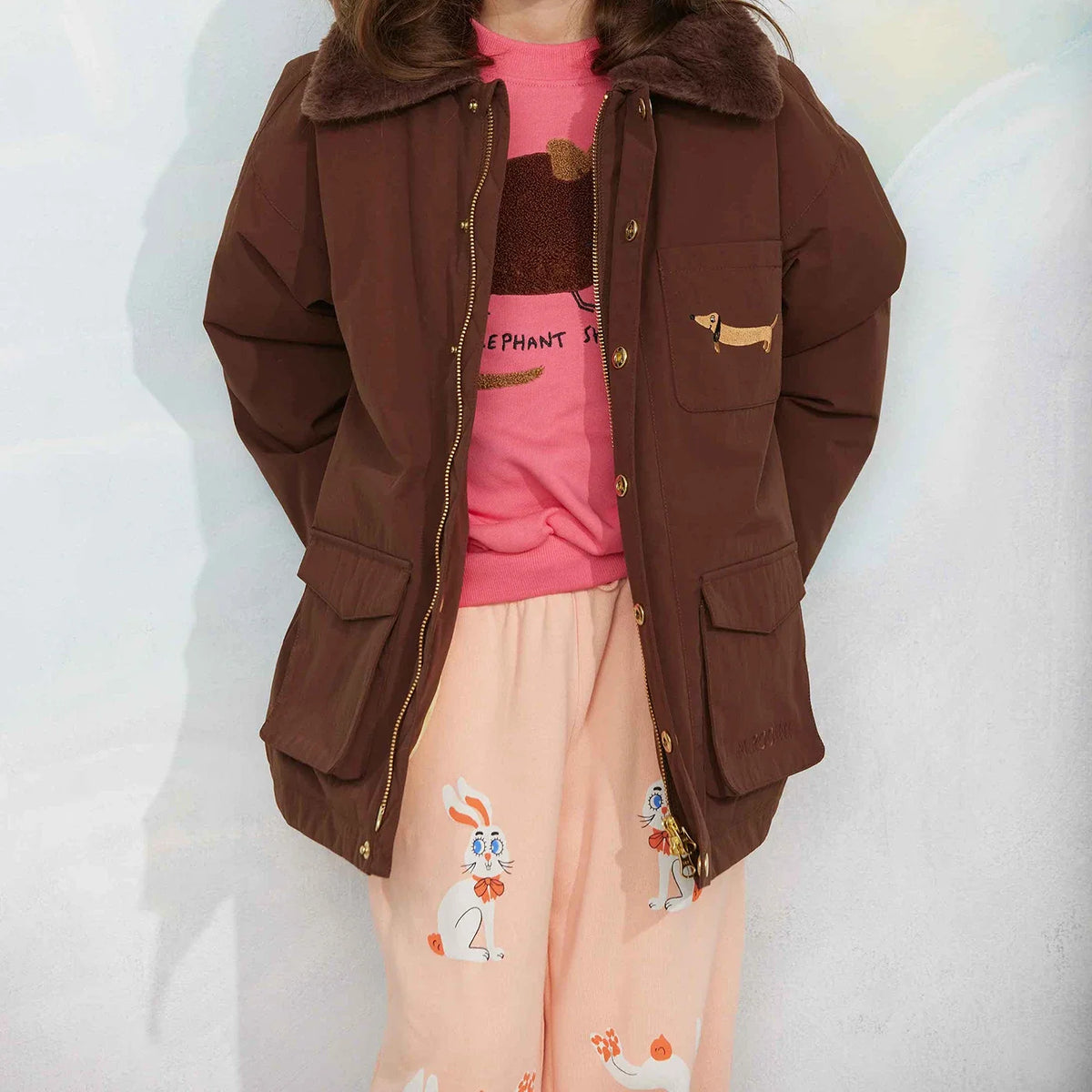 Padded nylon parka Winterjas