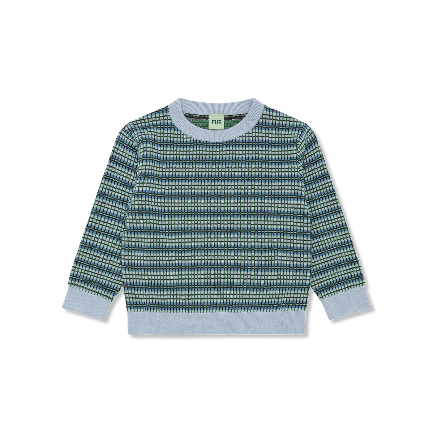 Checked Crew t-shirt lange mouw