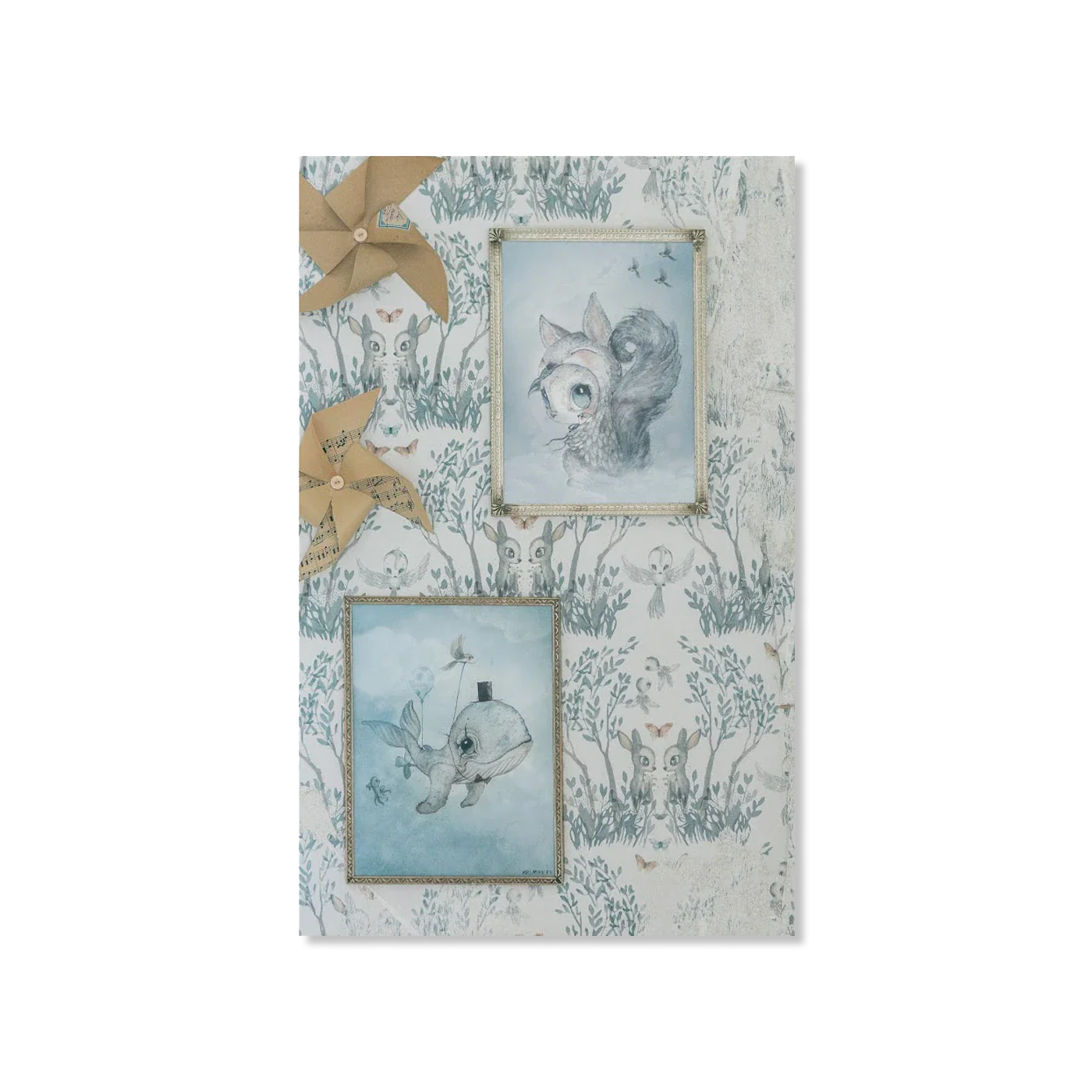 Dear Whalie/Tiny Toffle wand decoratie