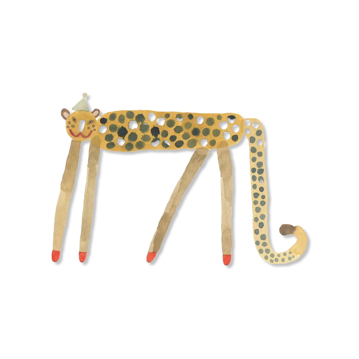 Smiling Leopard Elvis wand decoratie