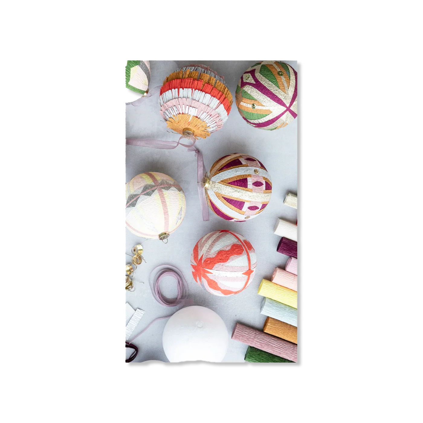 Crepe julekugle kit kerst