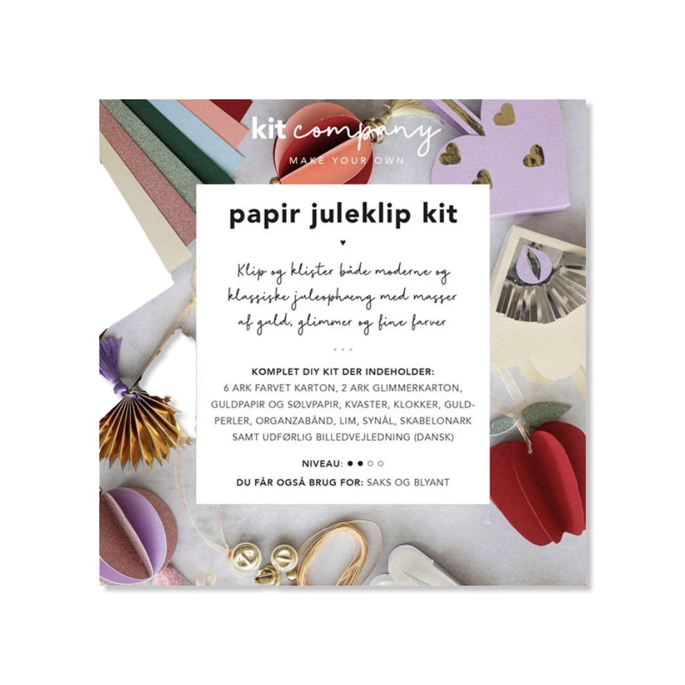 Papir juleklip kit Kerst