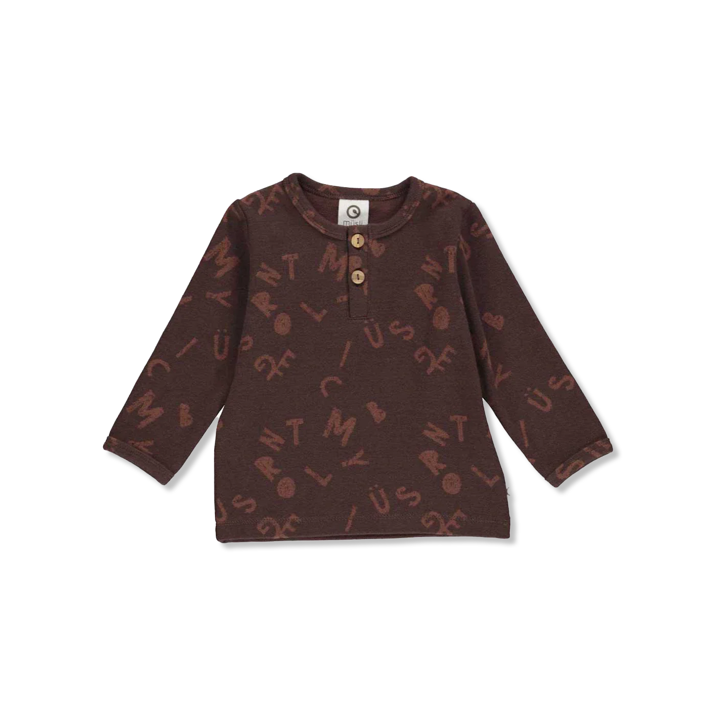 Letter t-shirt lange mouw