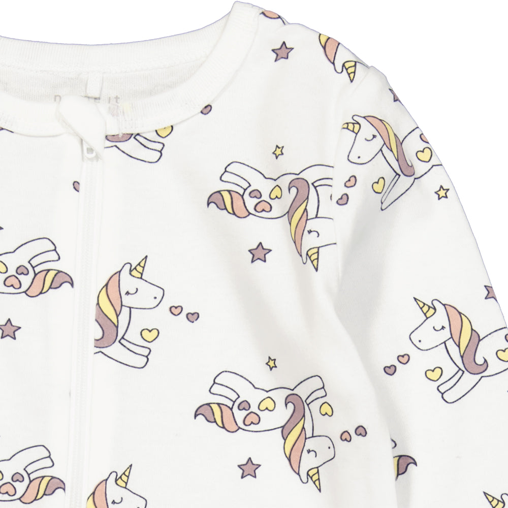 NBFNIGHTSUIT ZIP UNICORN nachtkleding