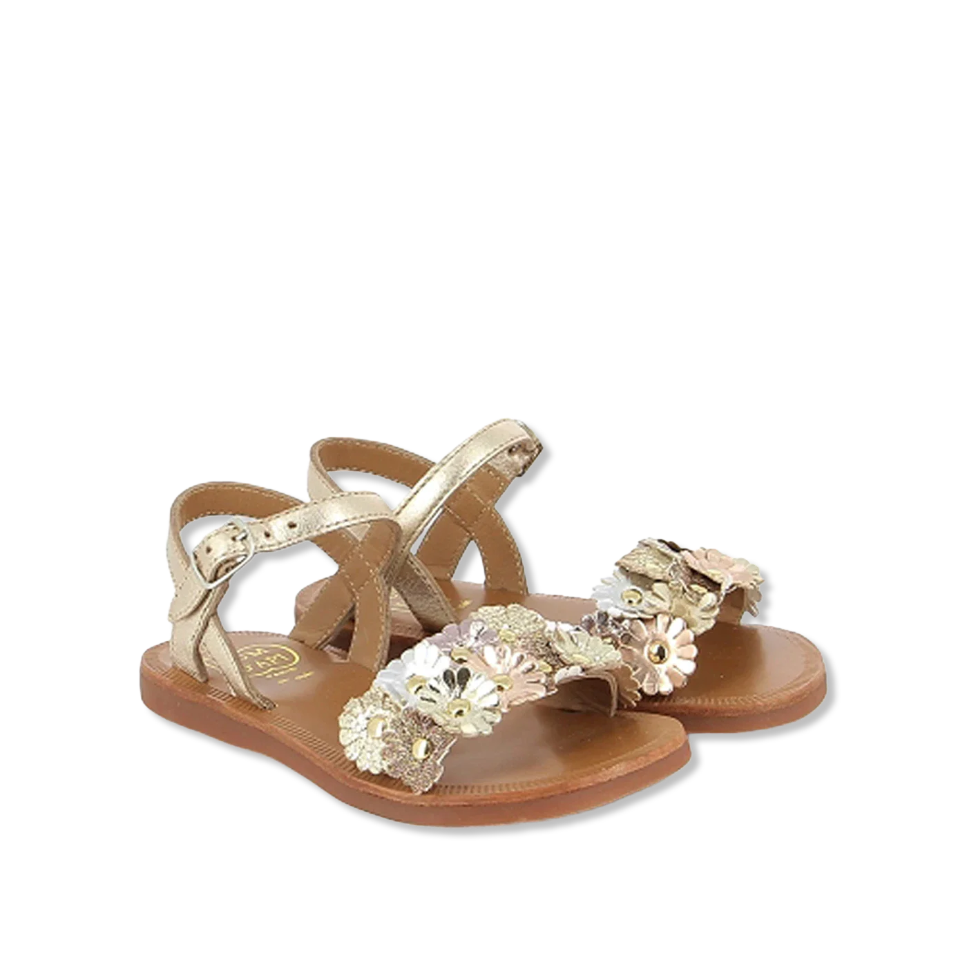 Plagette multi flo Open sandaal