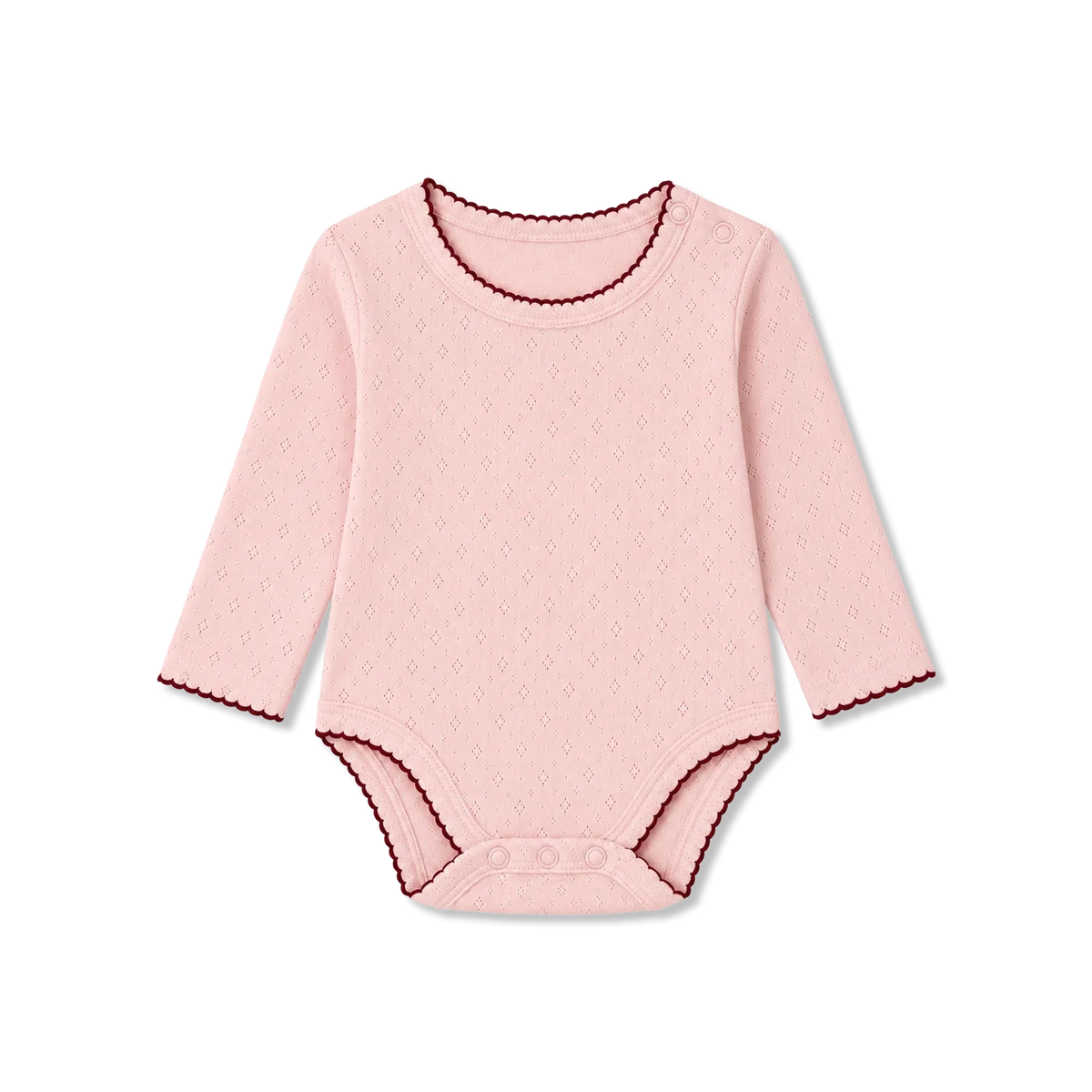 Pointelle blush Romper