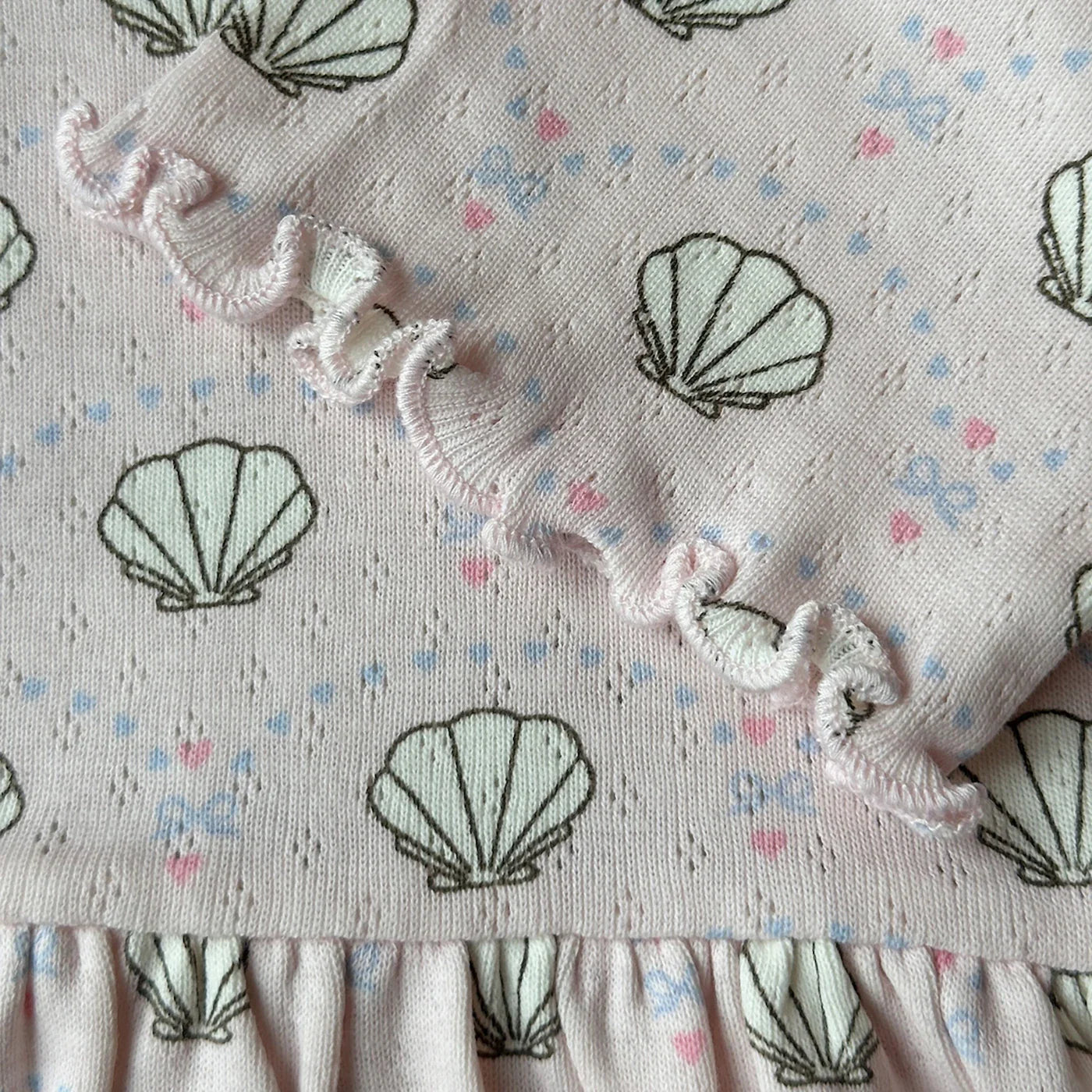 Pointelle bow Jurk