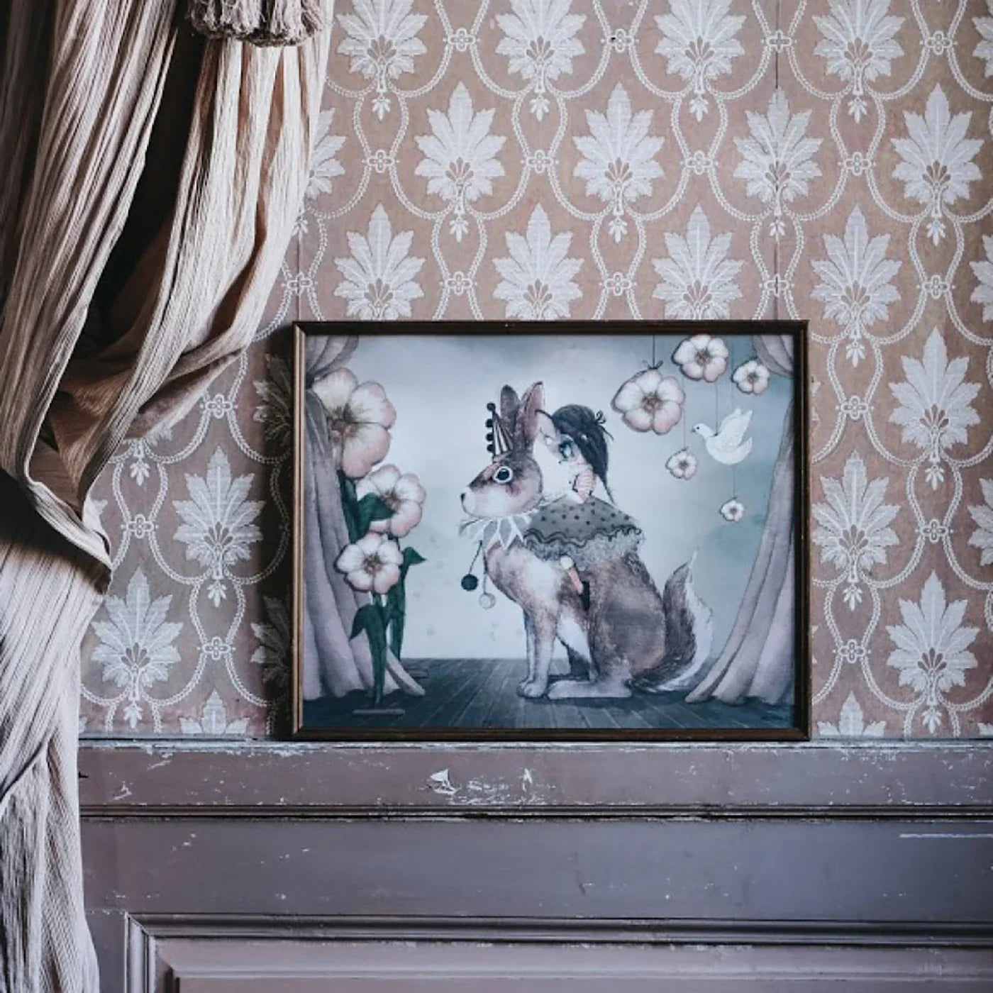 MISS POPPY wand decoratie