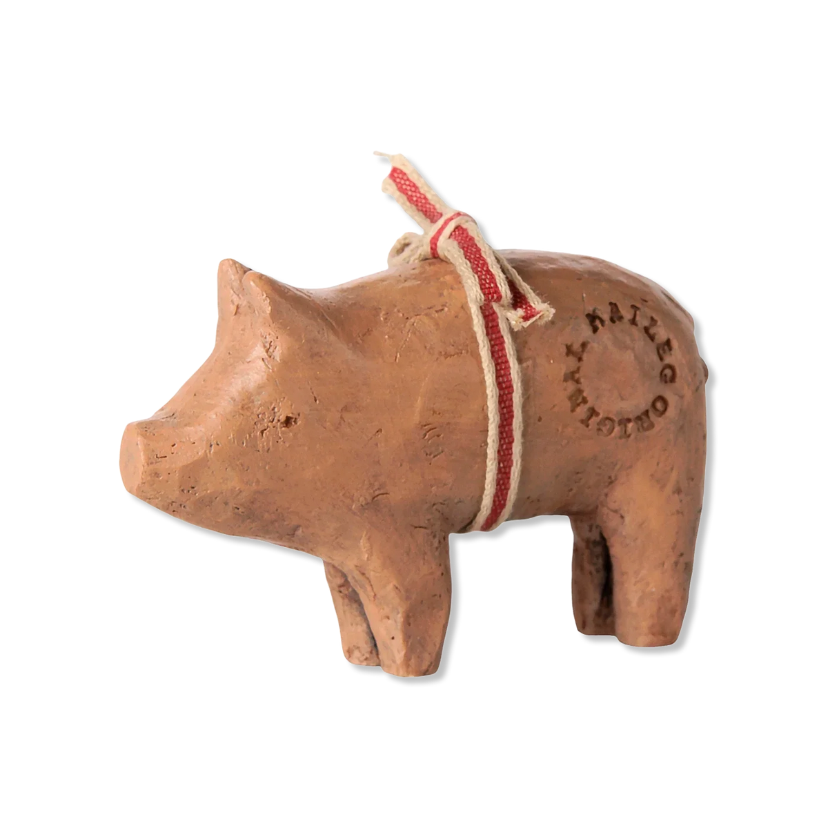 Gris med bånd, lille Kerstdecoratie