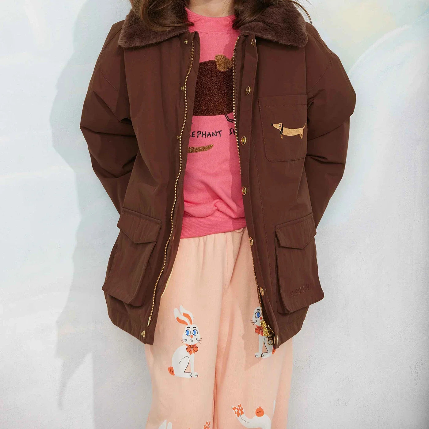 Padded nylon parka Winterjas
