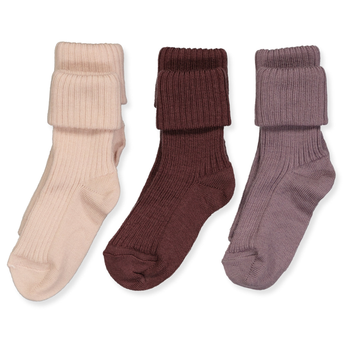 3-pack rib wool sokken
