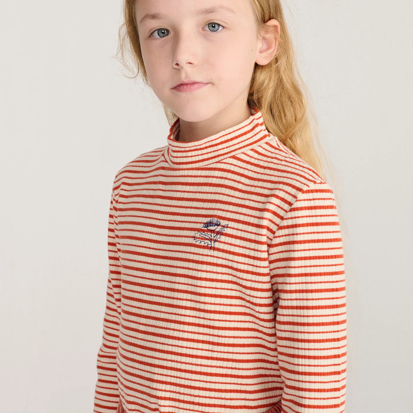 Energy flower stripe T-shirt