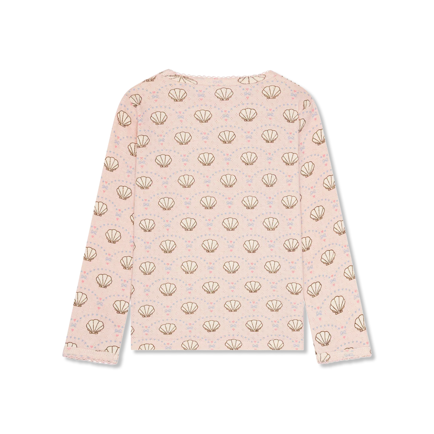 Pointelle bow Blouse
