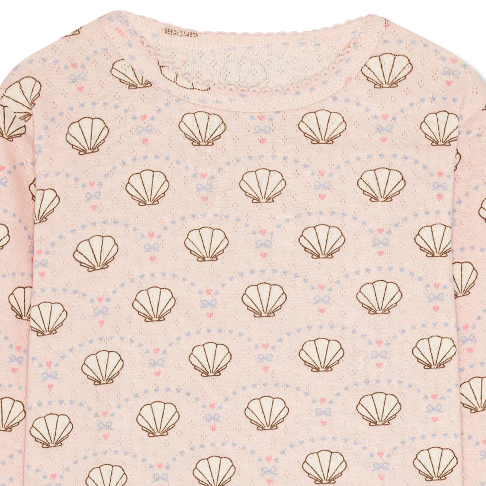 Pointelle bow Blouse