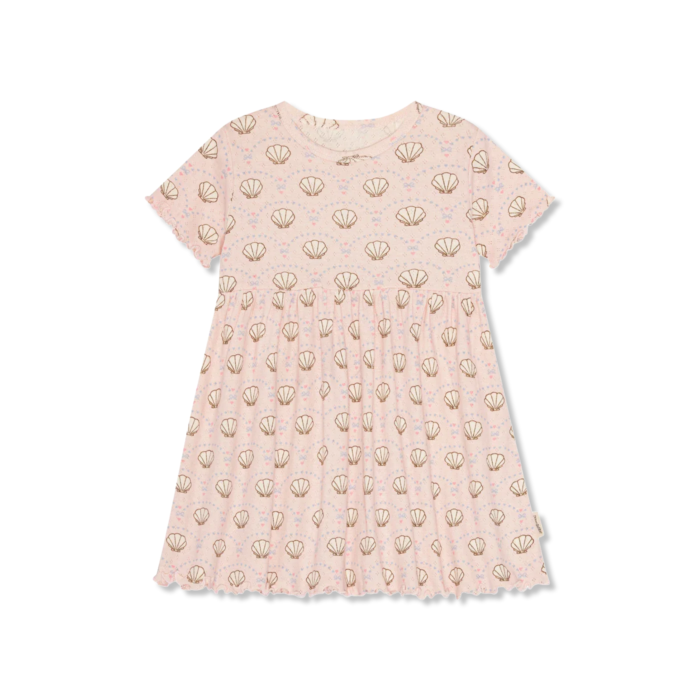 Pointelle bow Jurk