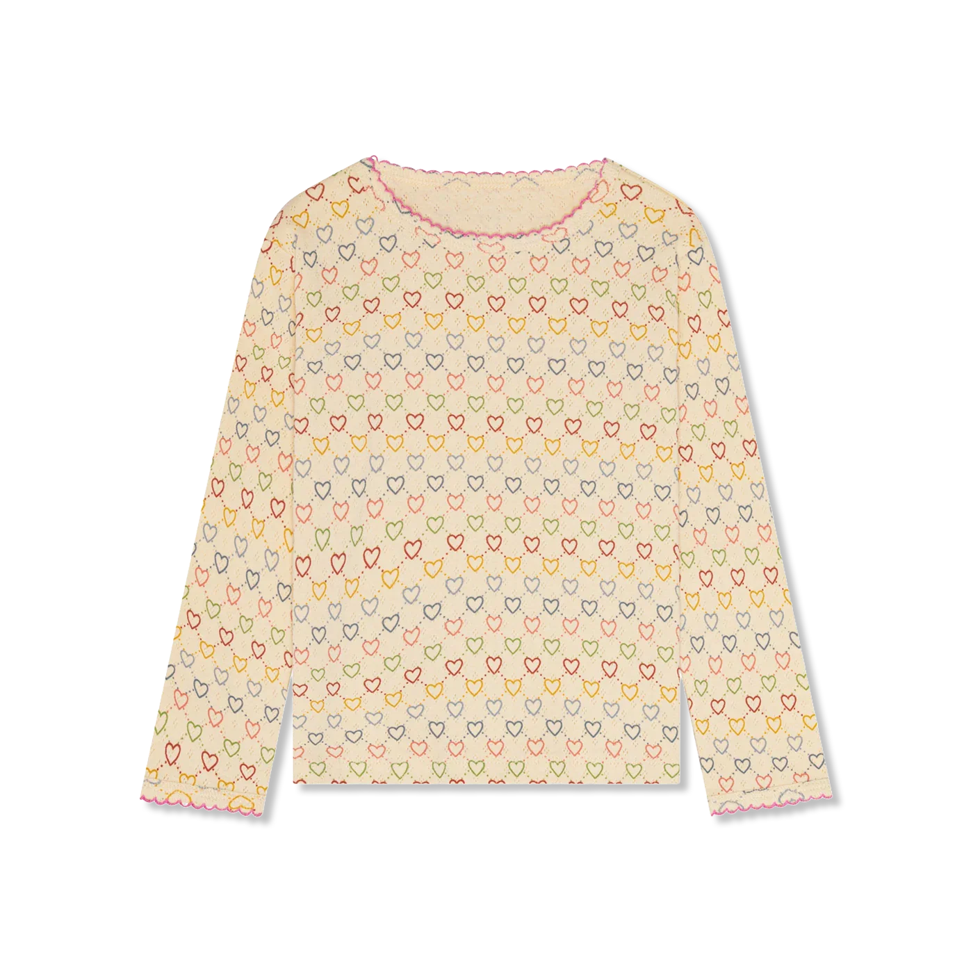 Pointelle hearts Blouse